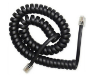 Gembird Spiralny kabel telefoniczny RJ10 (4P4C) 2m, czarny - 1351742 - zdjęcie 2